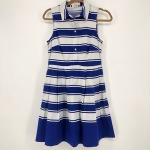 Milly by Design Nation Blue Stripe Collared Dress